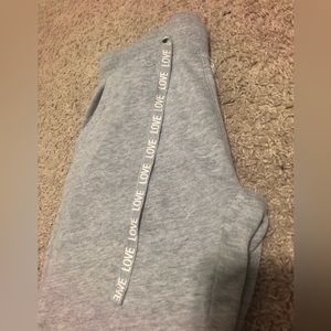 Light grey jogger sweatpants